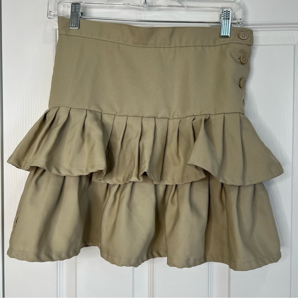 ! French Toast double layers ruffled skort